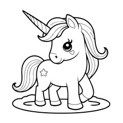 Simple vector illustration of rainbow doodle for toddlers worksheet