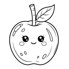 Cute vector illustration caramel hand drawn for kids coloring page