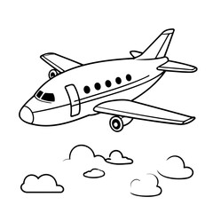 Cute vector illustration Airplane hand drawn for toddlers