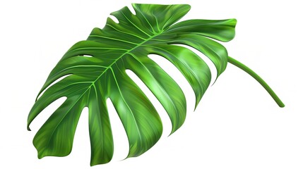 Vibrant Green Monstera Leaf Cut Out in 8K Resolution

