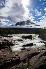 Summer in Athabasca Falls, Jasper National Park, Canada