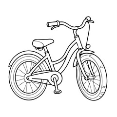 Vector illustration of a cute Bike drawing for toddlers book