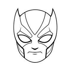 Cute vector illustration superhero drawing colouring activity