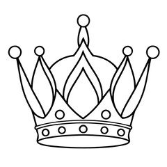 Cute vector illustration crown drawing for toddlers book