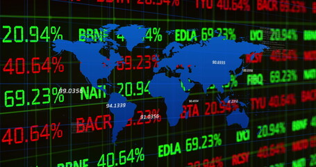 The global economy is stock market concept digital composition
