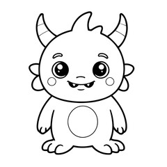 Cute vector illustration friendly doodle for toddlers worksheet
