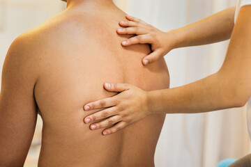Fototapeta premium Physiotherapy Clinic: Back Recovery Massage