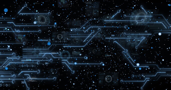 Image of scientific data processing over dna strand