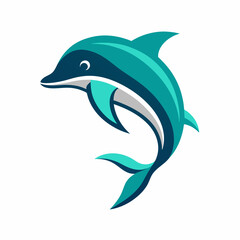 dolphin illustration logo icon