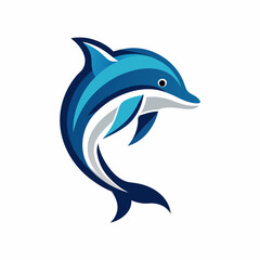 dolphin illustration logo icon