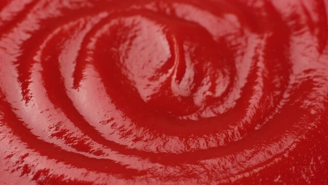 Classic homemade Italian tomato sauce or ketchup sauce, close up