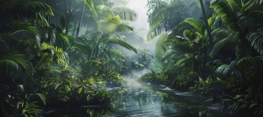 Ethereal Rainforest Stream: Hyper Realism