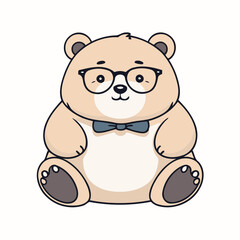 Cute vector illustration of a Bear for youngsters' picture books
