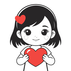 Vector illustration of an enchanting Girl for kids' storytelling