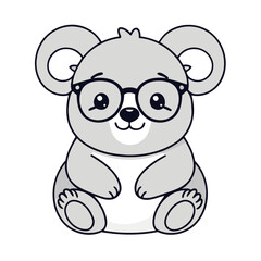 Cute Koala for toddlers books vector illustration