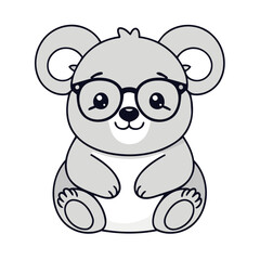 Cute Koala for toddlers books vector illustration