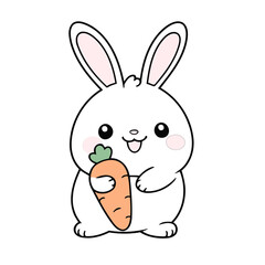 Cute Bunny for toddlers vector illustration