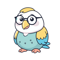 Vector illustration of a cute Parrot for kids books
