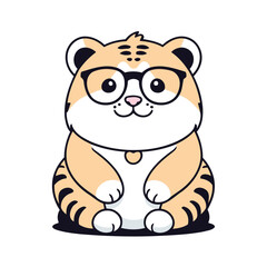 Vector illustration of a winsome Tiger for children's literature
