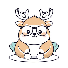 Cute Deer vector illustration for preschoolers' learning moments