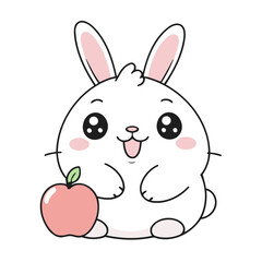 Vector illustration of a cute Bunny for toddlers