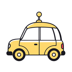 Cute Cab for kids story book vector illustration