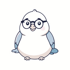 Cute vector illustration of a Pigeon for children story book