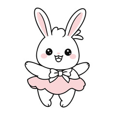 Vector illustration of a sweet Bunny for youngsters' imaginative journeys
