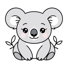 Cute vector illustration of a Koala for children story book