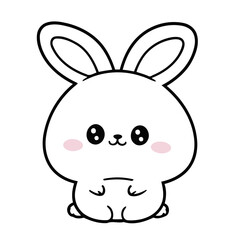 Cute vector illustration of a Bunny for toddlers' playful adventures