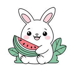 Cute Bunny for young readers' picture book vector illustration