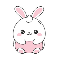 Vector illustration of a friendly Bunny for little ones' joyful exploration