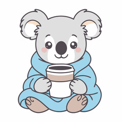 Vector illustration of an adorable Koala for young readers' books