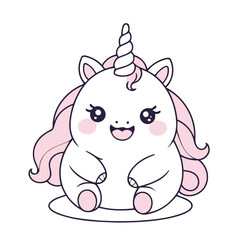 Cute vector illustration of a unicorn for toddlers' playful adventures