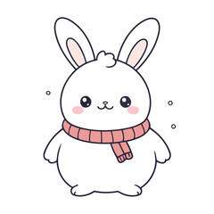 Cute Bunny for children's bedtime stories vector illustration