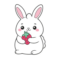 Vector illustration of a playful Bunny for preschoolers' storytime