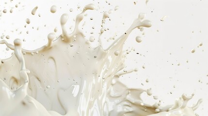 Splash of Milk or Cream Cut Out 8K: Realistic

