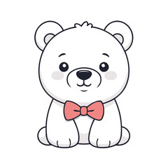 Vector illustration of a delightful Polarbear for early readers' enjoyment