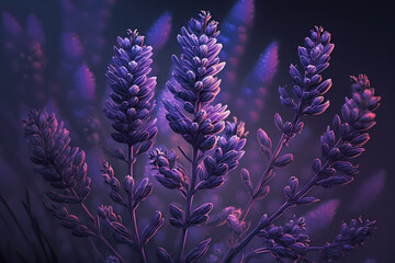 Lavender flower background. Purple natural plant backdrop.