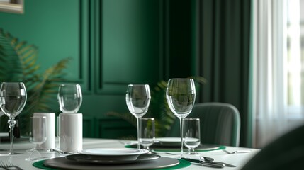 Modern Purple Dining Room with Contemporary Styling and Chic Decor, Perfect for Trendy Home Designs