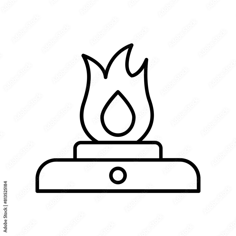 Wall mural bonfire icon. outline icon