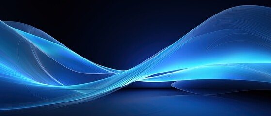 Blue glowing effect abstract background,  wave technology futuristic minimal tech lines background.