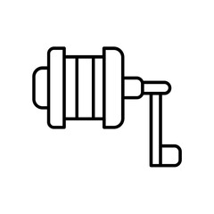 fishing reel icon. outline icon