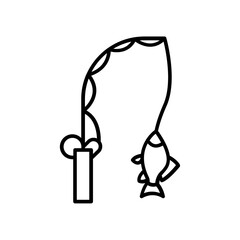 fishing icon. outline icon