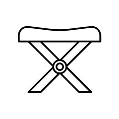 folding chair icon. outline icon