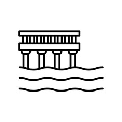 pier icon. outline icon