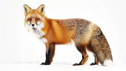 Red Fox Standing in Snow