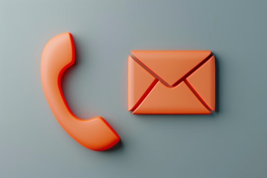 A contact us icon with a phone handset or email envelope for customer inquir