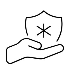 Safety Icon With Thin Line Style