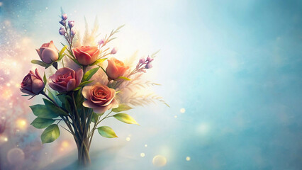 Obraz premium rose flower greeting card Designed to bring happiness and gifts on special and important days.
